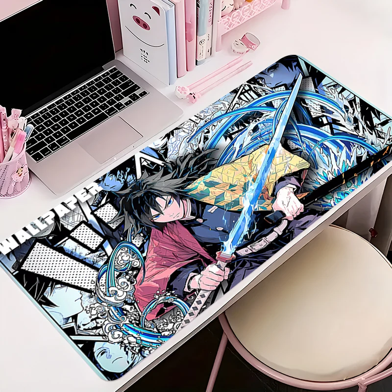 

Gaming Mouse Pad Multi Size Table Keyboard Pad Mousepad D-demon Slayer Tomioka Giyuu Computer Play Mat Rubber Mausepad Desk Mat