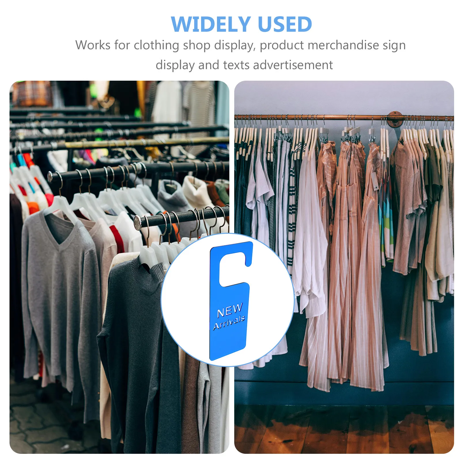 Acrylic Hanging Tag for Clothes Store Clear Decorative Label Advertising Sign Display Card Retail Use Clear Advertising Card