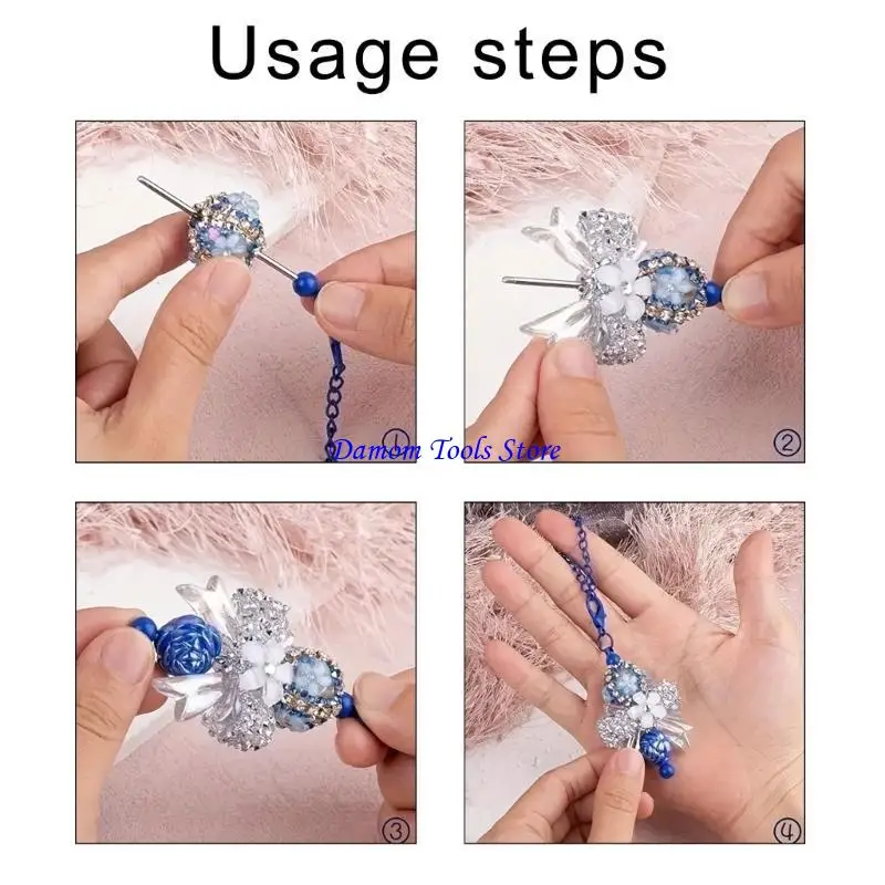 57BE PENENTE ACESSÃO CABELO CACHANTE BEADO PARA CHARM SAG CHARM CHARM CHARMO