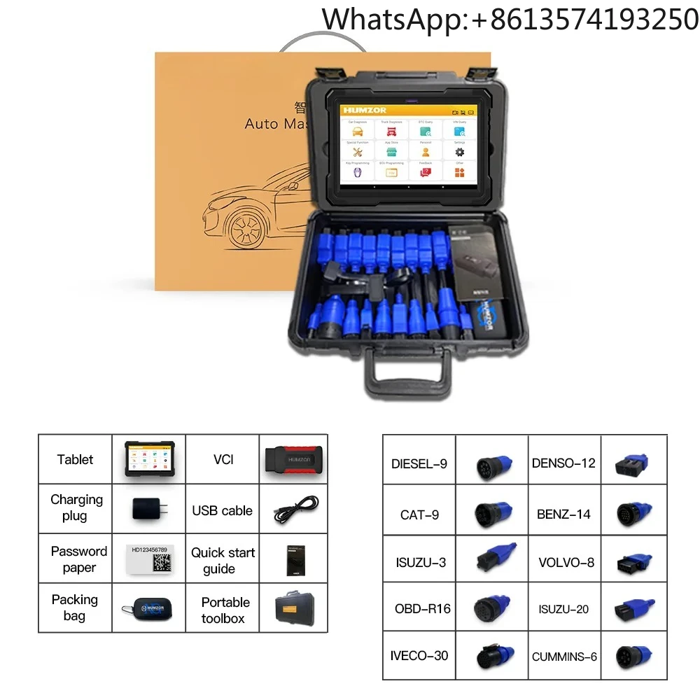 

HAMZOR 666 OBD2 Car Diagnostic Scanner, All System Diagnosis Scan Tool for 12V/24V Vehicles