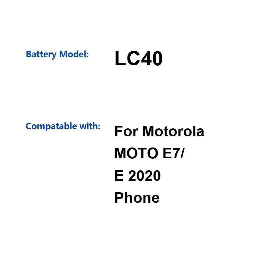 

3550 мАч для Motorola Moto E7 E 2020 LC40, долговечный аккумулятор для мобильного телефона с надежной мощностью