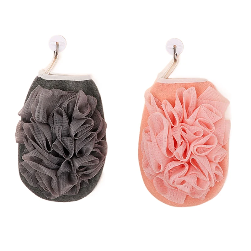 Exfoliating Double-Sided Gloves Body Cleaning Bath Flower Bathroom Shower Ball Body Scrubber Bath Sponge Towel Bathroom Tool