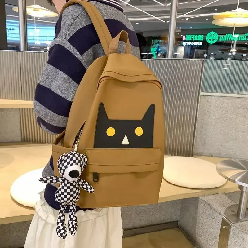 Mochila de desenho animado estilo coreano BOMO para mulheres, alta capacidade, casual, versátil feminina, moda feminina, outono