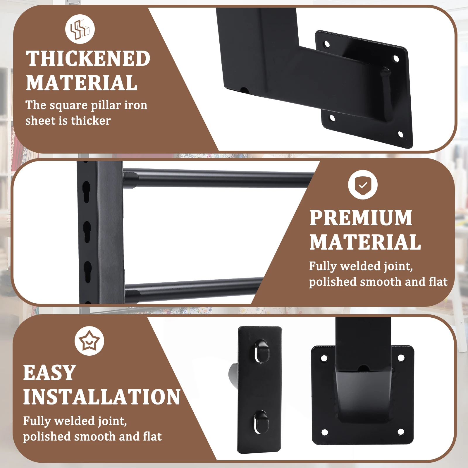 

Wrapping Paper Display Rack 13 Rolls Metal Vinyl Roll Display Holder with Adjustable Hanging Rod for Window Film Garage Workshop