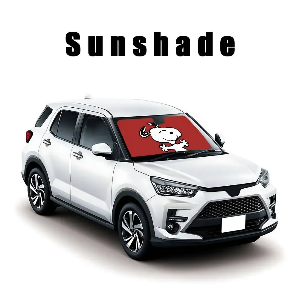 Kawaii S-sNooPyS Klassischer, stilvoller und trendiger Windschutzscheiben-Sonnenschutz, Auto-Windschutzscheibenabdeckung, Auto-Sonnenschutzvorhang, Auto-Sonnenschutz – Detail 21