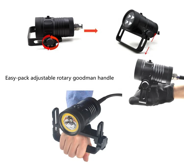 Professional Submersible Fishing Lights Underwater Caving Scuba Canister Diving Torch IP68 Waterproof  Flashlight