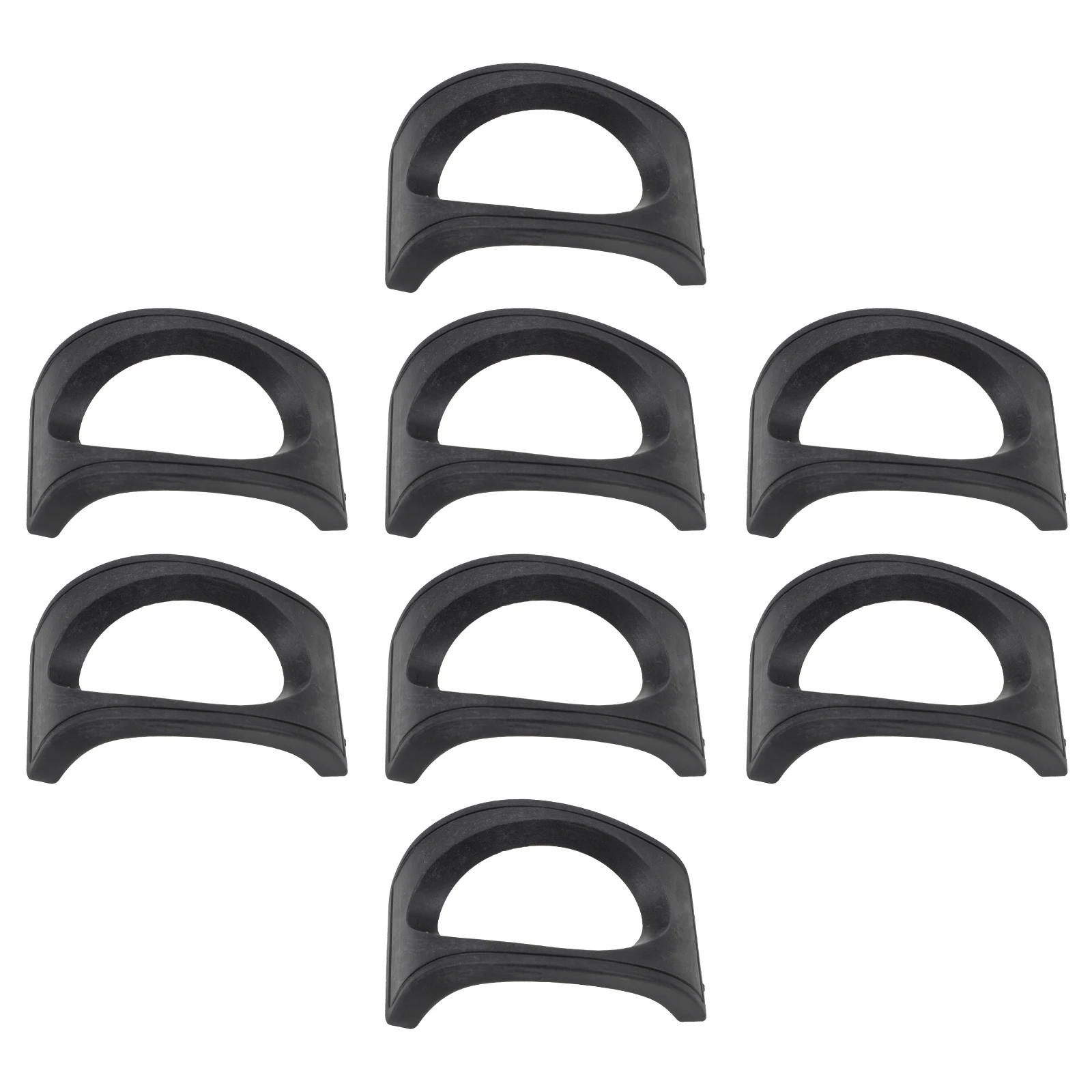 

8 Pcs Ocarina Base Bracket Resin Instrument Stand Portable Holder Flute Musical Supply Black Small Space Groove Design Anti Slip