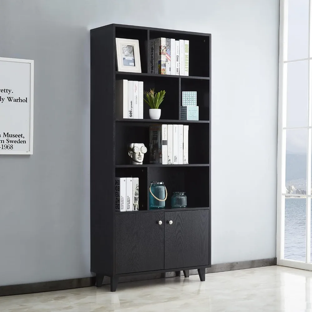 Selected Modern Bookcase with 2 Doors 68