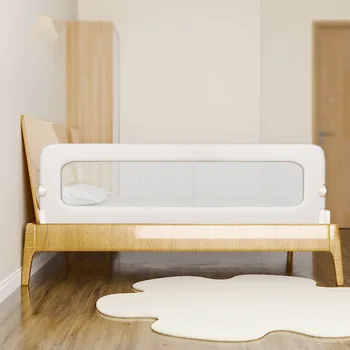 아기 침대 가드레일 낙하 방지 침대 옆 여행 낙하 방지 울타리, 접이식 침대 인클로저, 안전 울타리, 1 면 (47.2 인치), 120cm