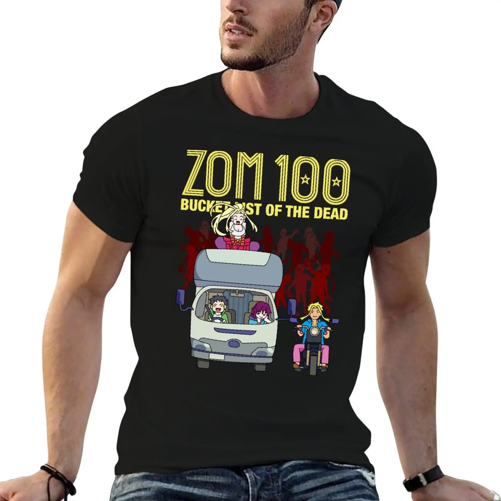 Zom 100: Bucket List of the Dead T-Shirt No Iron Casual Short Sleeve Top