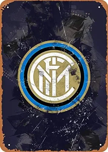 Fanzi-letrero de Metal con aspecto Vintage, arte deportivo Inter Milan 8;X12, placa de estaño, decoración de pared, carteles, decoración vintage para el hogar