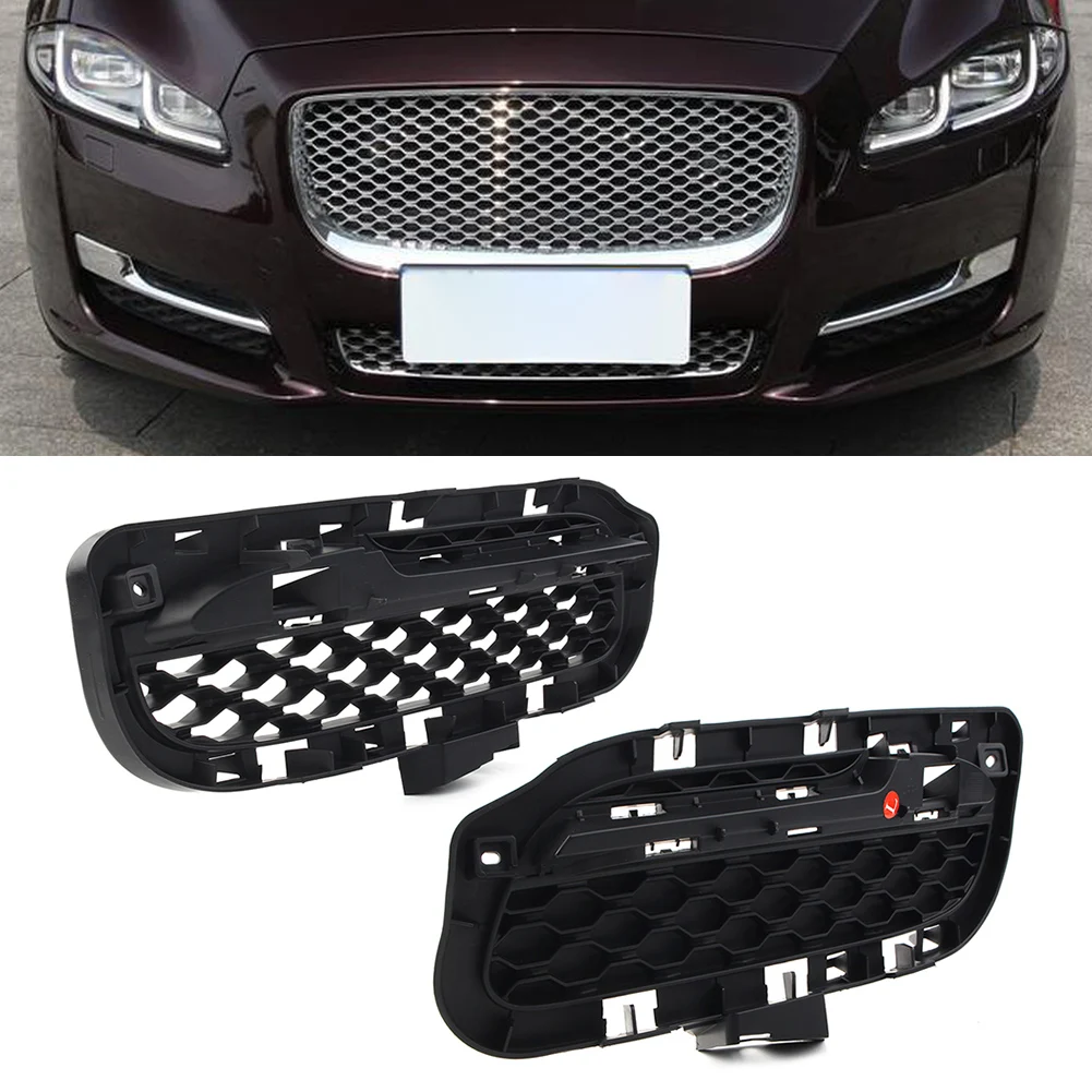 

2pcs Car Bumper Fog Lamp Grille Foglights Grill Protector ABS Trim For Jaguar XJ 2016 2017 2018 2019 2020 2021 C2D27003