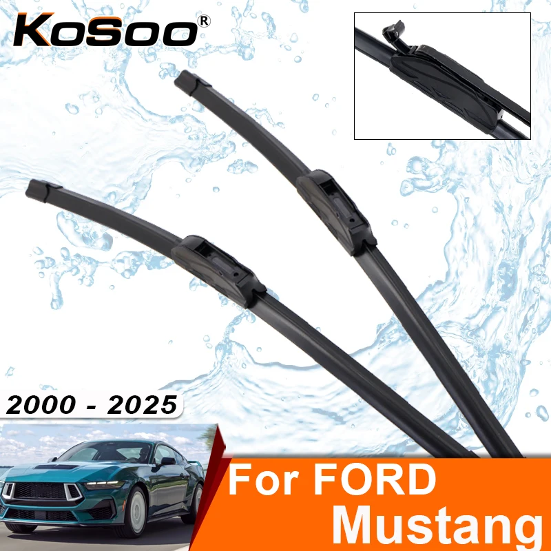 Escobilla Limpiaparabrisas para FORD Mustang FM Copue Convertible 2000-2025, Repuesto de Goma para Parabrisas, Accesorio para Limpiaparabrisas Delantero