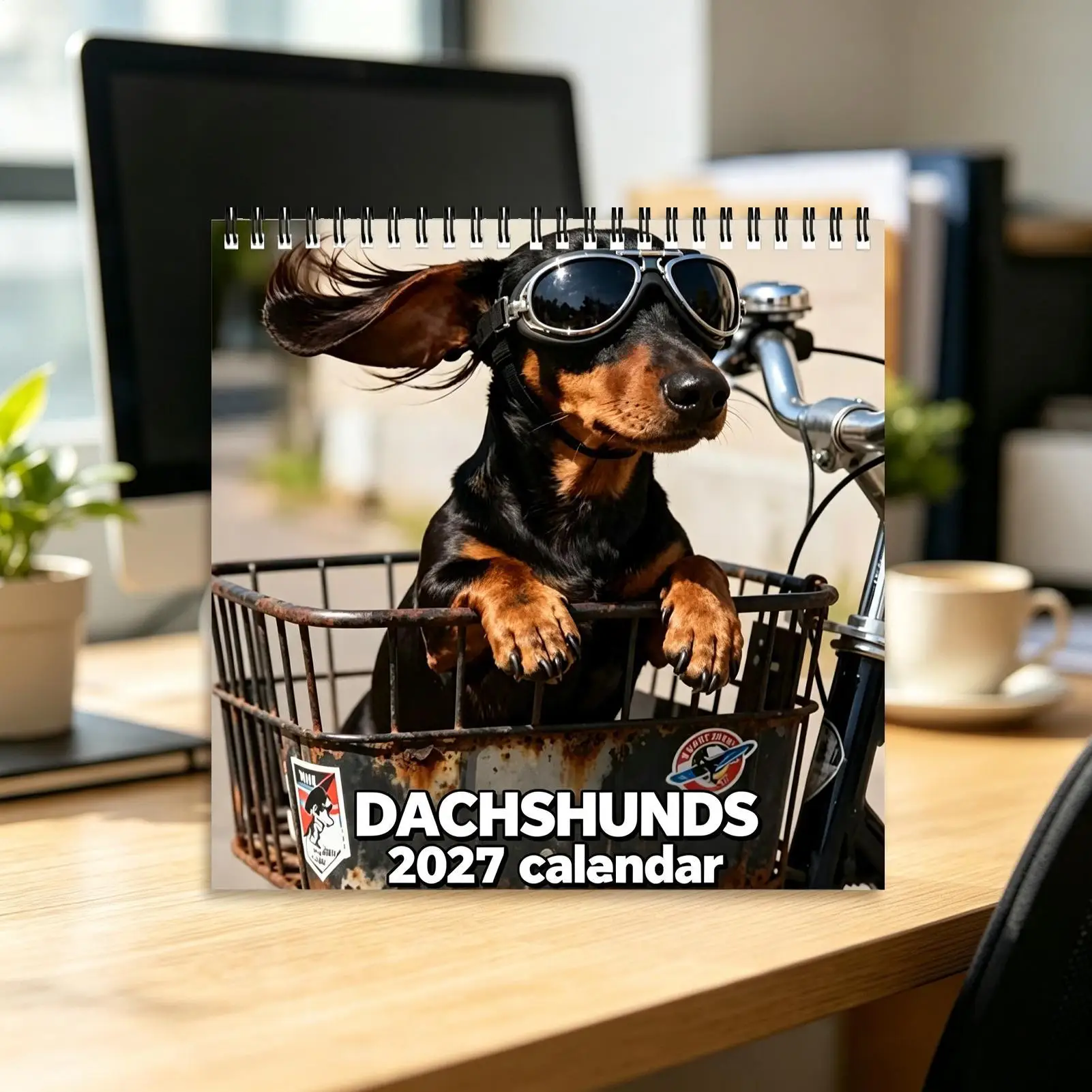 Wall Calendar 2027 12 Month Hangable Monthly Planner Organizer Nature Dog Planner Calendar For Office School Reading Study Task