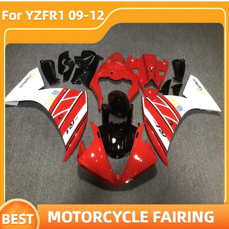 Complete Fairing Set red white Bodywork for 2009 2010 2011 2012 YZFR1 YAMAHA YZF-R1 09-12 Sportbike  ABS Plastic 100% Injection