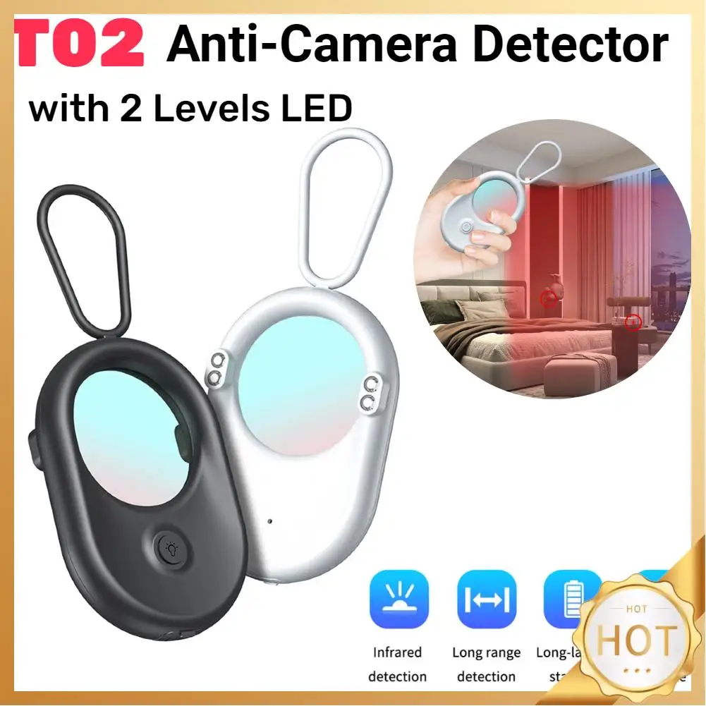 지능형 적외선 스캐닝 호텔 안티 카메라 감지기, 2 단계 LED 무선 신호 스캐너, 홈 오피스 여행 자동차
