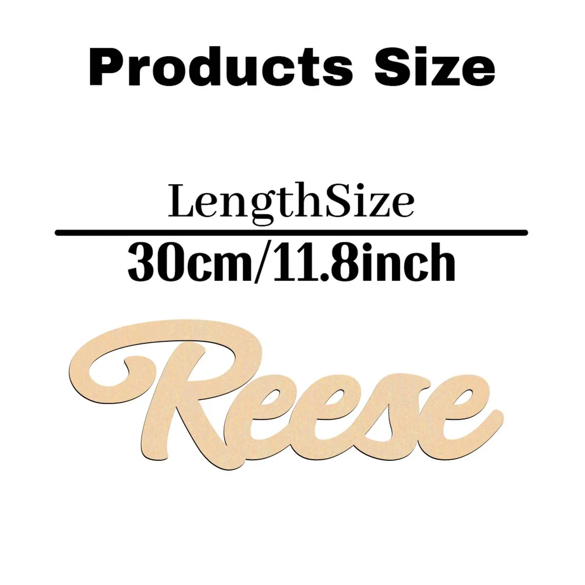 1 pz NUOVO Reese esempio Testo personalizzato Materiale in legno Targa in legno Decorazione in legno Decorazione per appendere la porta con orientamento verticale