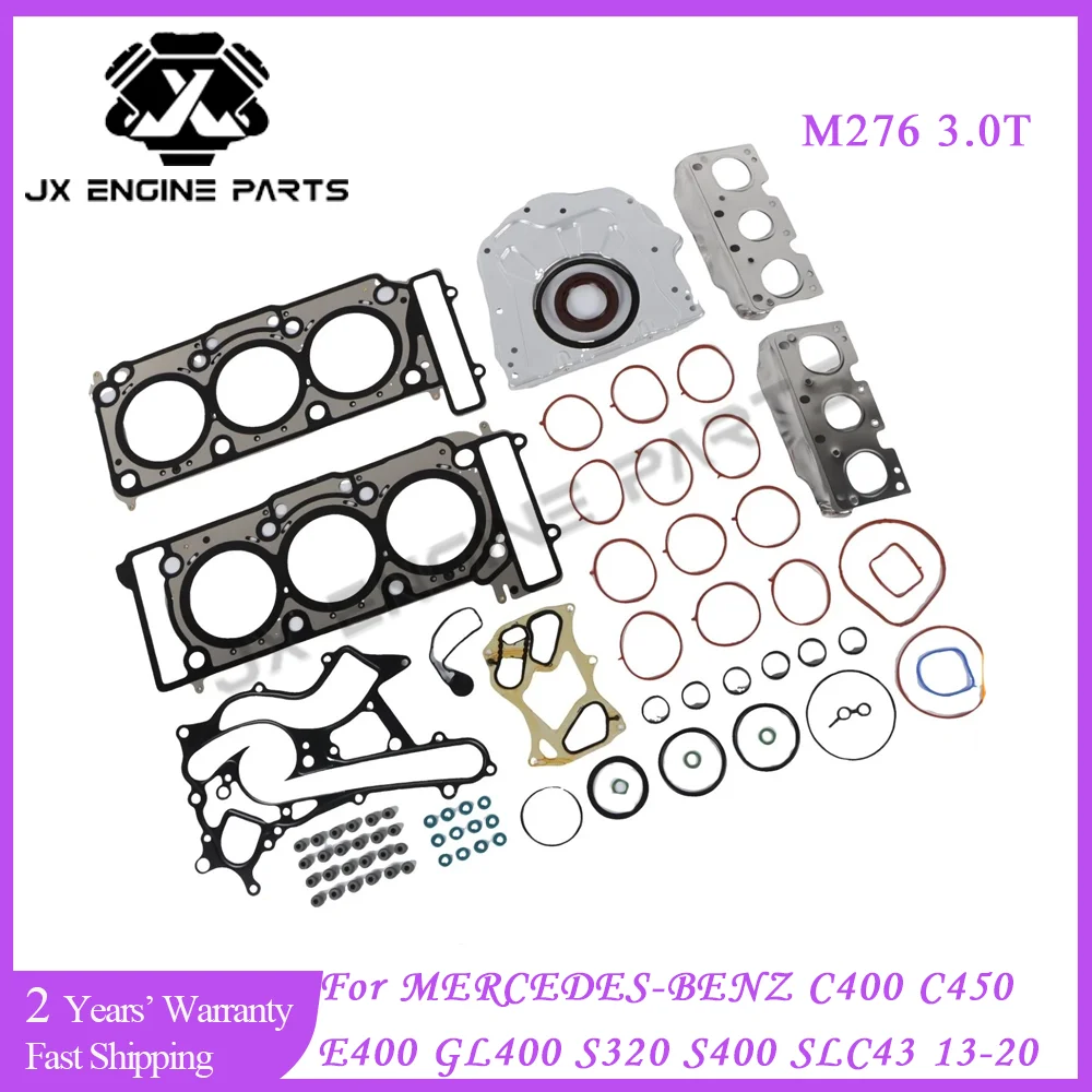 M276 Engine Rebuild Kit Head Full Gasket Set For Mercedes-Benz 3.0 C400 E400 E43 ML400 GL400 S320 S400 S500 SLC43 AMG 3.0T 13-20