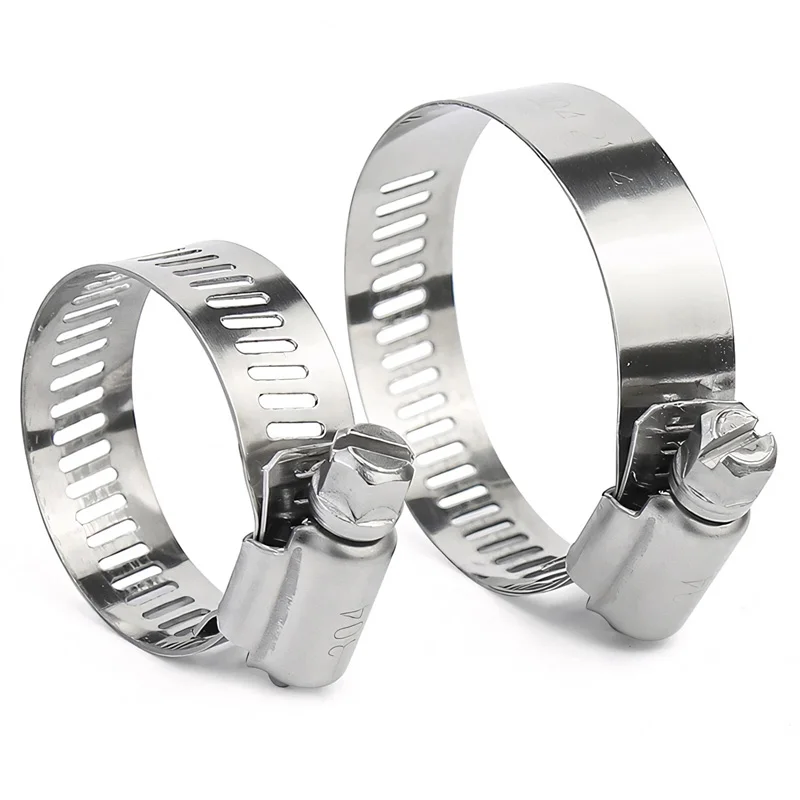 2-5Pcs Hose Clamp Adjustable 6-165mm Stainless Steel Worm Gear Hose Clip Hose Lock For Water Pipe Plumbing
