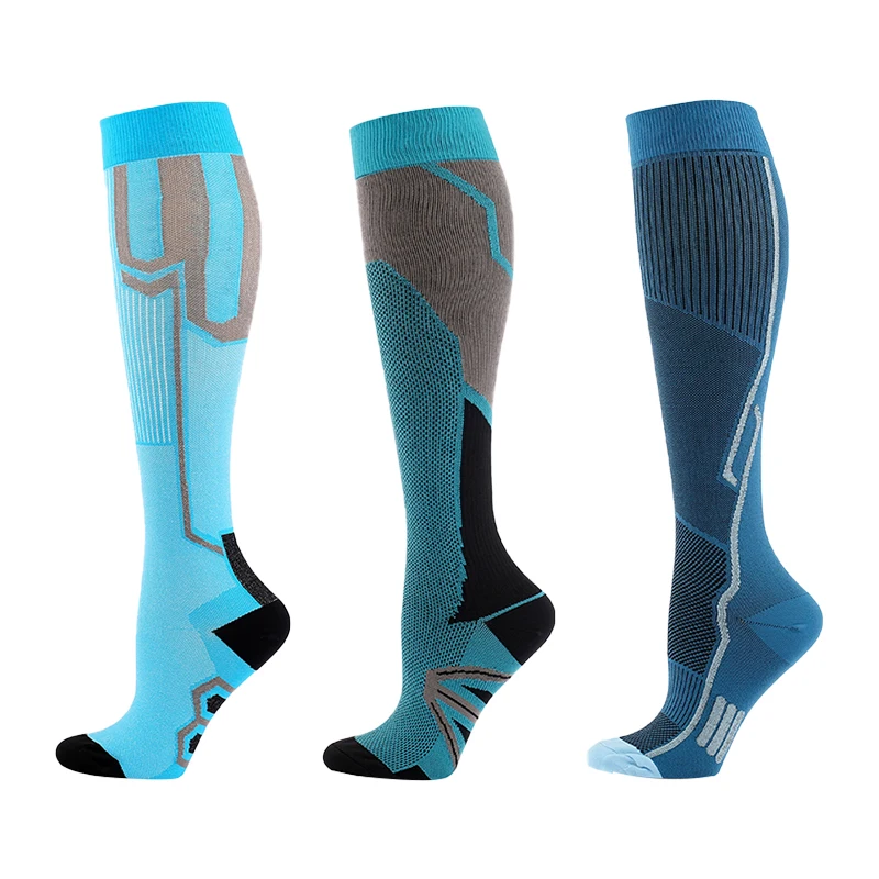 3 Pairs Of Compression Socks Men Women Varicose Diabetes Pregnancy Socks Outdoor Running Football Basketball Hiking Sports Socks