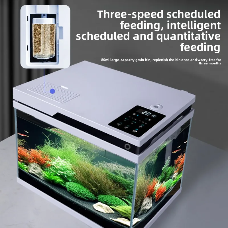 -clear Glass Fish Tank Smart Automatic Feeding Living Room Small Home Aquarium Ecological Filtration ation All 2025