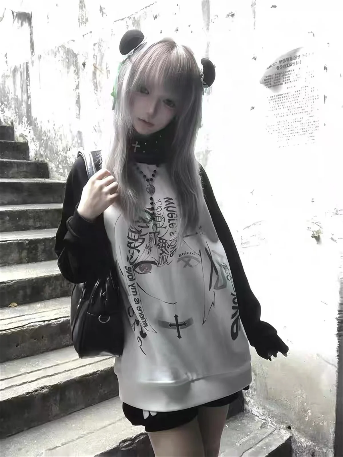 

Streetwear Hoodies Women's Clothing Fashion Japanese Y2k Tops 2025 Ropa Mujer Cartoon Print Casual Sweatshirts Oversized Hoodie