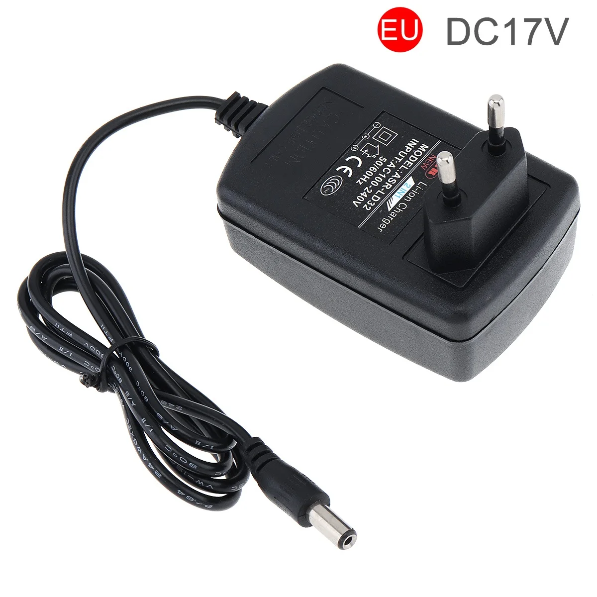 Imagem -05 - Universal dc Power Adapter Charger Carregador de Energia para Bateria de Lítio Furadeira Elétrica Chave de Fenda Carregamento 12.6 v 16.8 v 17 v 21 v 25v