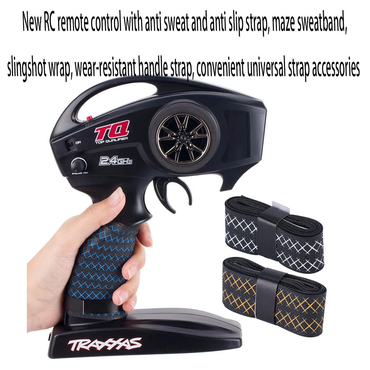 New RC remote control with anti sweat and anti slip strap, maze sweatband, slingshot wrap, wear-resistant handle strap, convenie