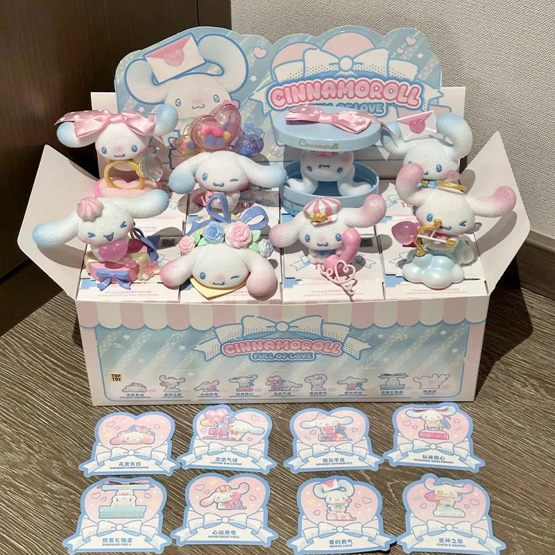 TOPTOY Cinnamoroll Full Of Love Series Blind Box Figure Adorable Ornement de Bureau Décoratif Accessoire Cadeau pour les Fans d'Anime