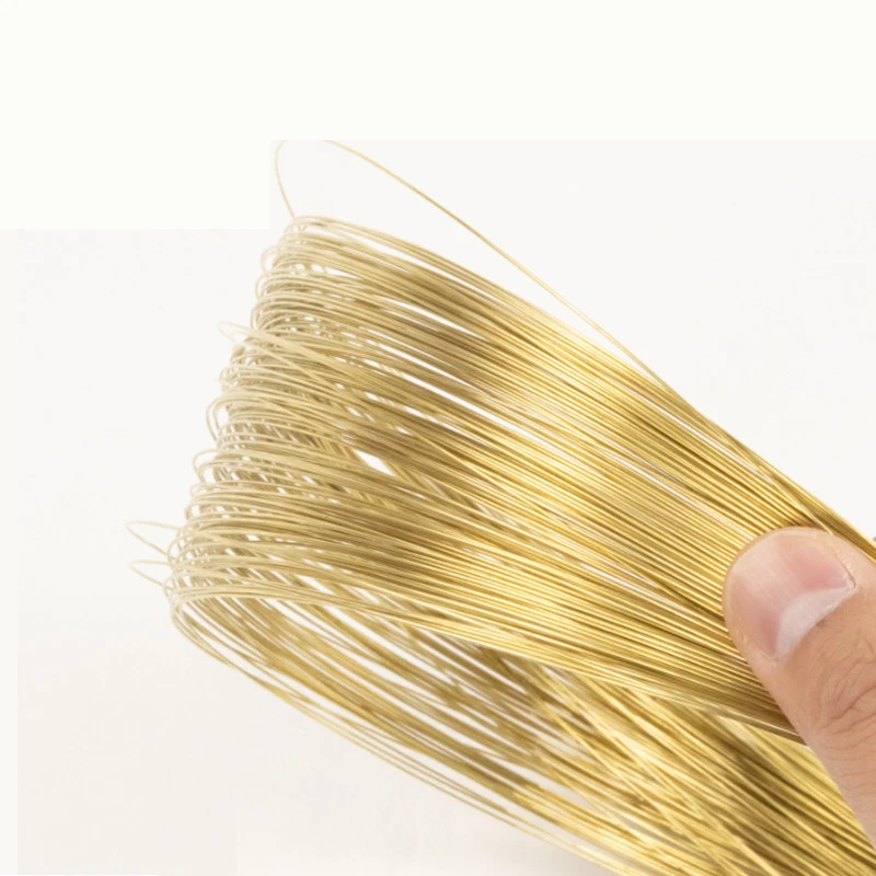 H65 DIY Soft Solid Raw Annealed Brass Wrapping Wire 0.2mm 0.3mm 0.4mm 0.5mm 0.6mm 0.7mm 0.8mmm 0.9mm-4mm Various Lengths