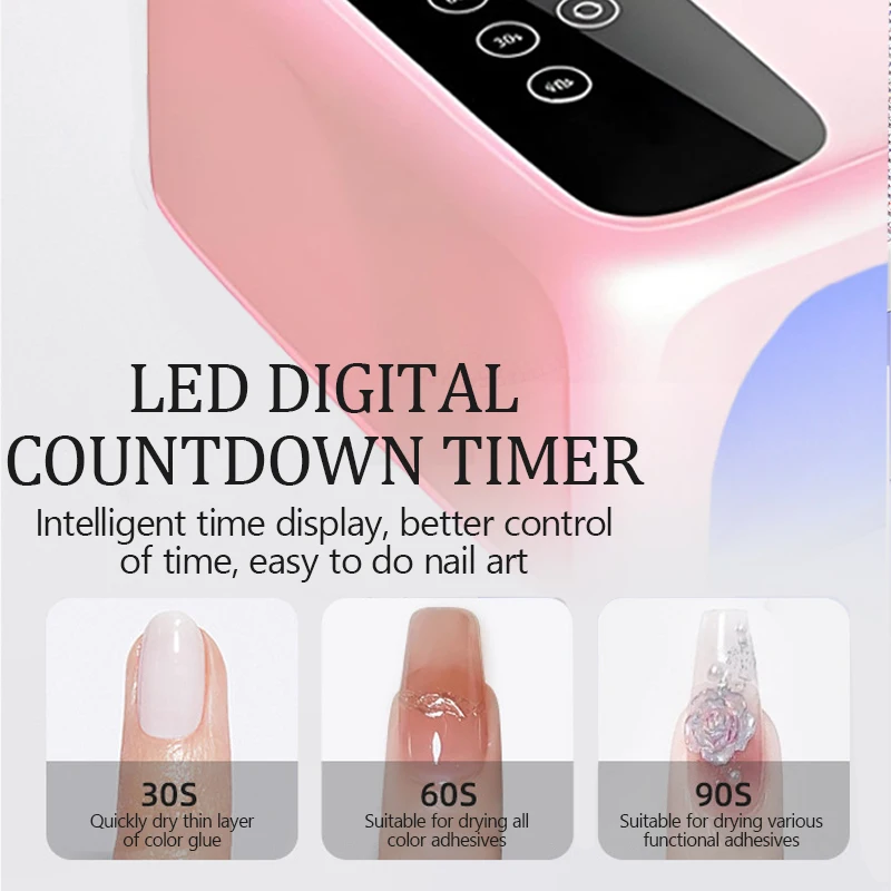 Lâmpada led sem fio para unhas, recarregável uv, 15600mah, gel profissional, secador de unhas, lâmpada curvadora para todos os esmaltes em gel