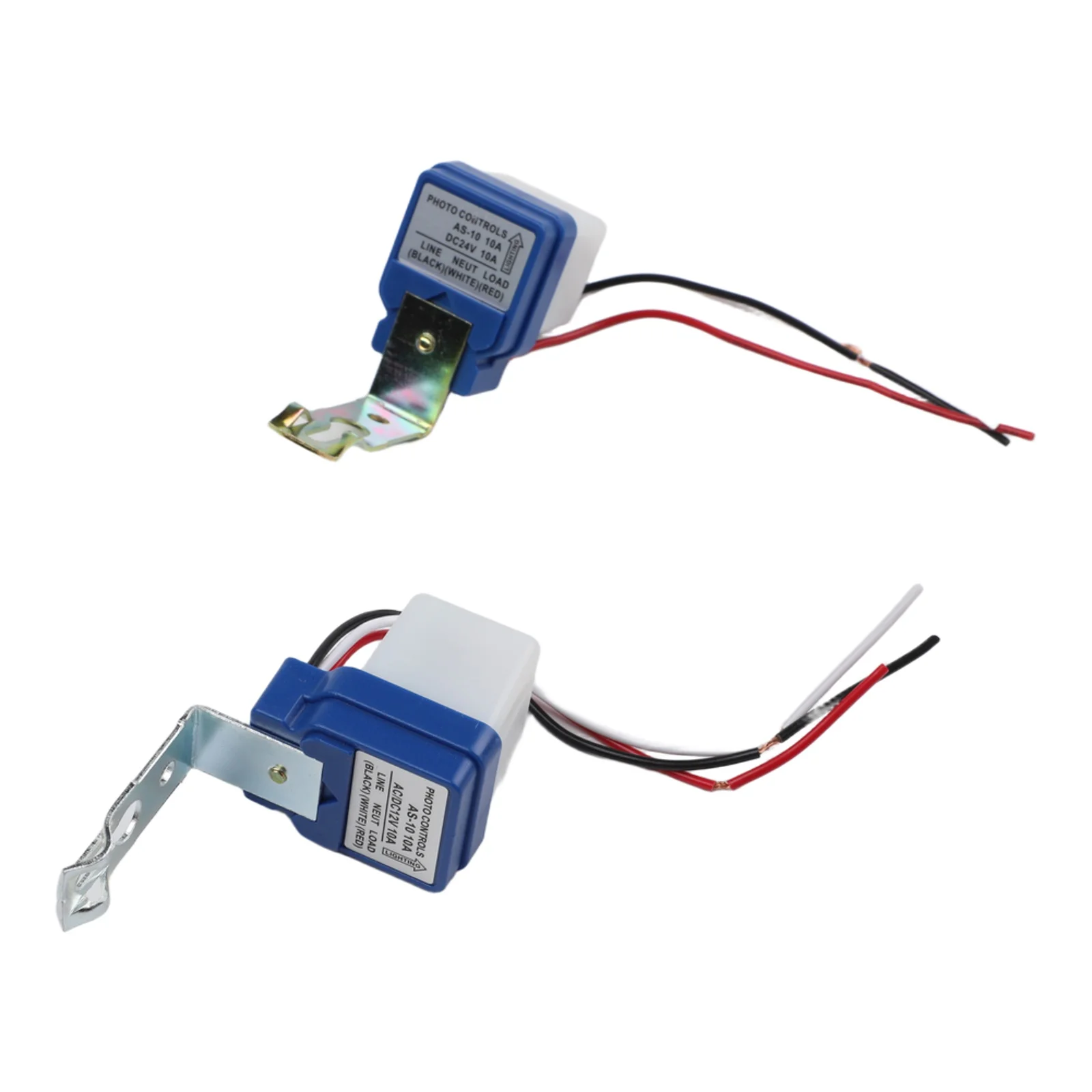 2PCS DC 12V 24V 10A Photocell Light Sensor Switch for Street Light Solar Lamp and DC Powered Lighting Automatic On Off Control