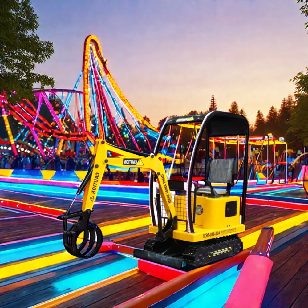 Factory Price: Made In China, Children's Playground Excavator, Mini Remote-controlled Wheeled Mechanical Grab Bucket Toy