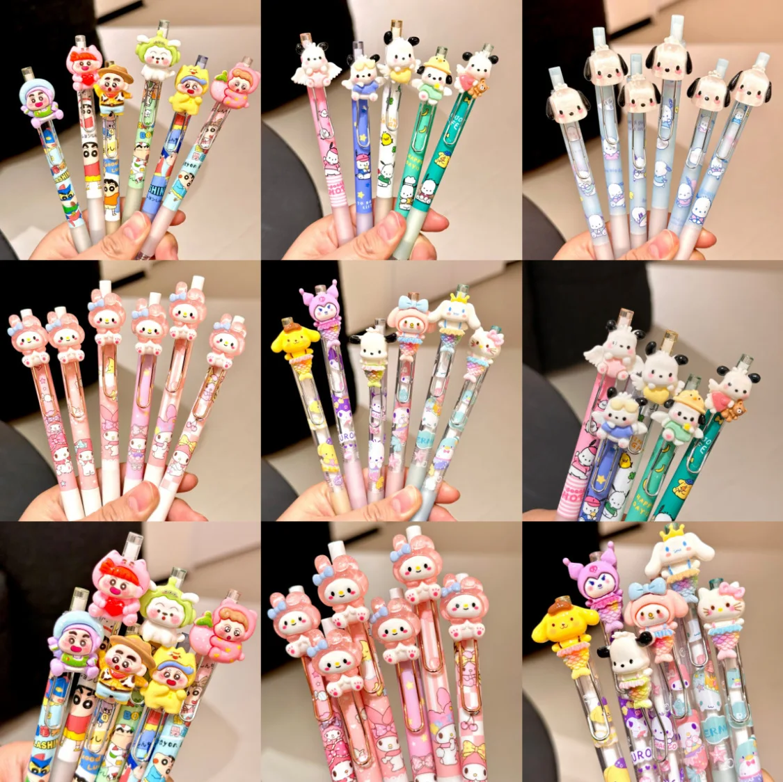 5 Buah Pena Bolpoin Kartun untuk Hellokitty Kuromi Cinnamoroll Alat Tulis Siswa Sekolah Pena Tanda Tulis