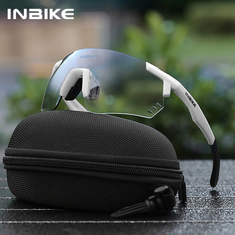 INBIKE Photochromic Cycling Glasses UV Mountain Bike Glasses Riding Sunglasses for Men Womens MTB Riding TR90 Sport Sunglasses