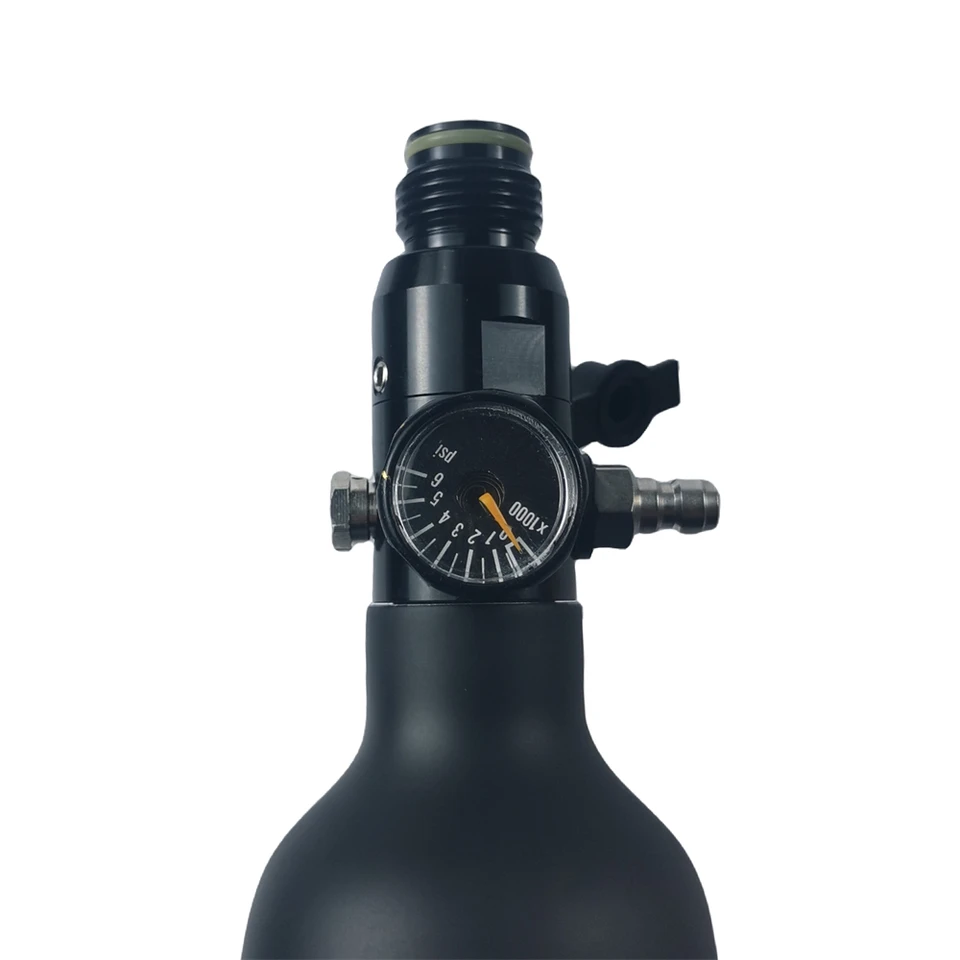 HPA Lufttank-Zylinderregler – Einstellbar 0–2800 Psi, Für 5/8-18UNF Oder M18x1,5 Gewinde, Edelstahl, Inkl. Manometer