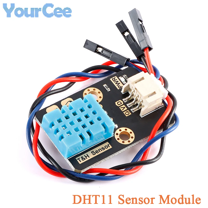 2pcs/1pc DHT11 Temperature and Humidity Sensor Module 3.3/5V Single Bus Communication PH2.0-3pin for Arduino STM32 ESP32