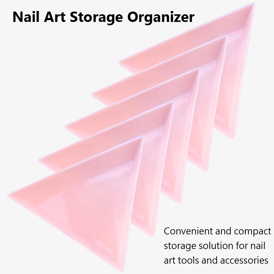 5/10/20/30Pcs Triangle Tray Organizer for Nail Art Rhinestones Jewelry Beads Storage And Display Clear Plastic Craft Supplies