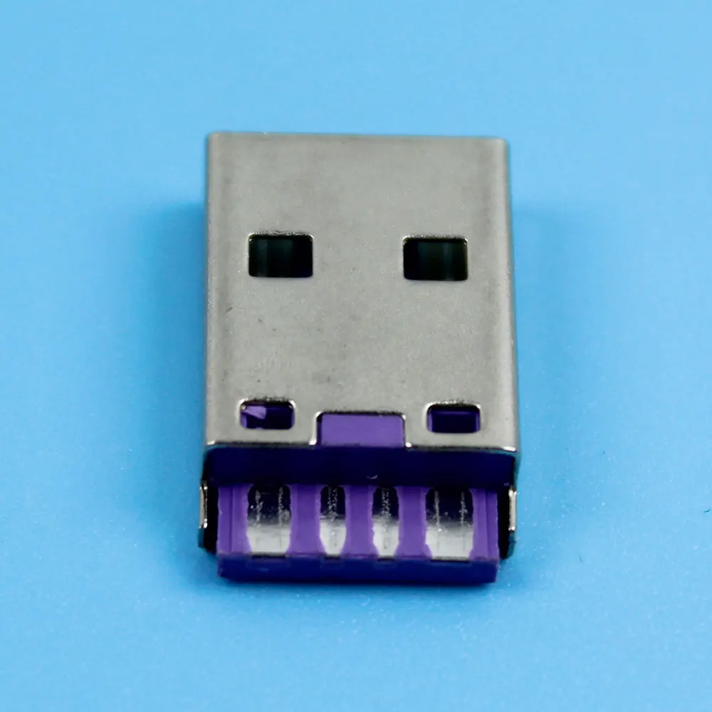 Conector de enchufe de USB-A de alta corriente, cable macho 2,0, 4 pines, cuerpo corto, tipo 5A, carga rápida y carga de flash