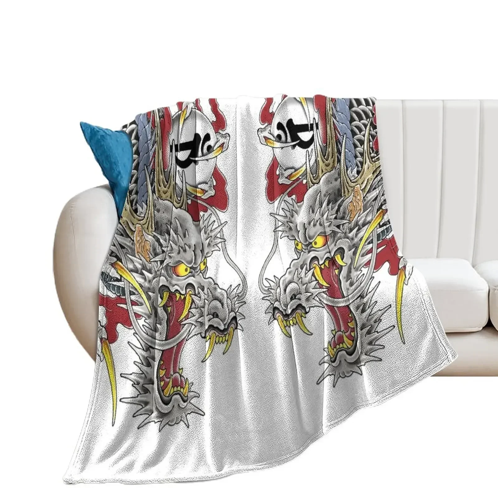 Kiryu Kazuma Dragon Tattoo Yakuza Throw Blanket Blankets For Sofas Thin Custom Blankets