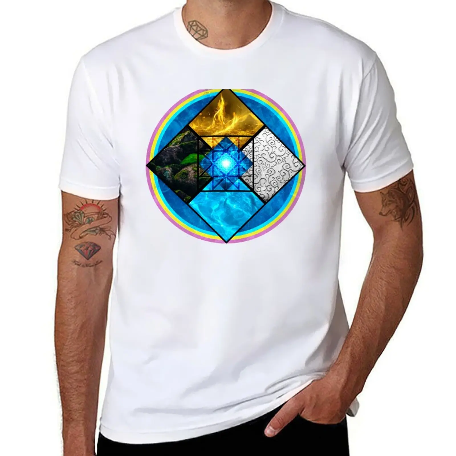 

Elemental Wheel T-Shirt essential t shirt t shirts for man slim fit T-Shirt