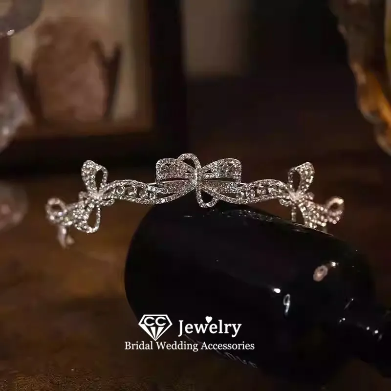 

CC Women Crowns Wedding Hair Accessories Bridal Headpiece Engagement Hairwear Three Style Tiaras Luxury Crown Prom Dress AN483