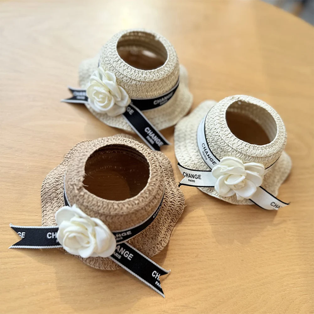 

For Labubu 17cm Doll Clothing Accessories DIY Gift Camellia Grass Hat Clothing Accessories Gift