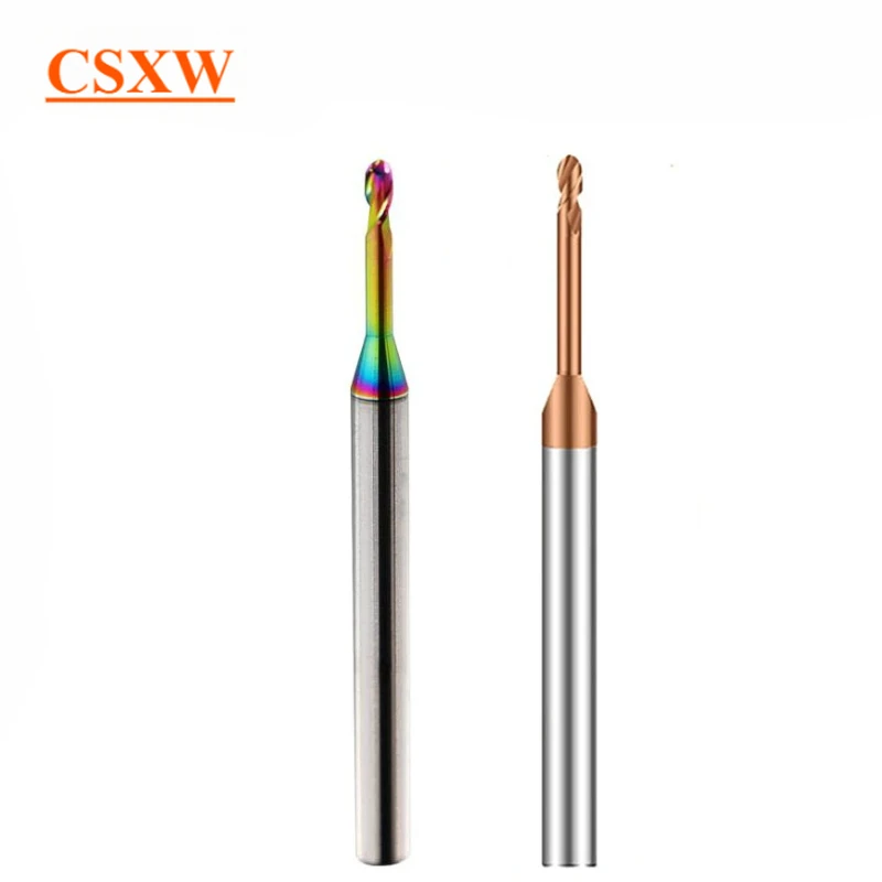 

Ball End Mills Milling Machine HRC55 Extra Long Ball Nose End Mill 2 Flutes Woodworking Tools CNC Finishing Machining