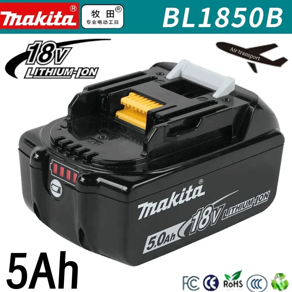 

BL1850B BL1830B 100% Genuine Makita 5Ah for Makita 18V Battery BL1850 BL1840 BL1860 BL1815 Replacement Lithium 5000mAh Battery