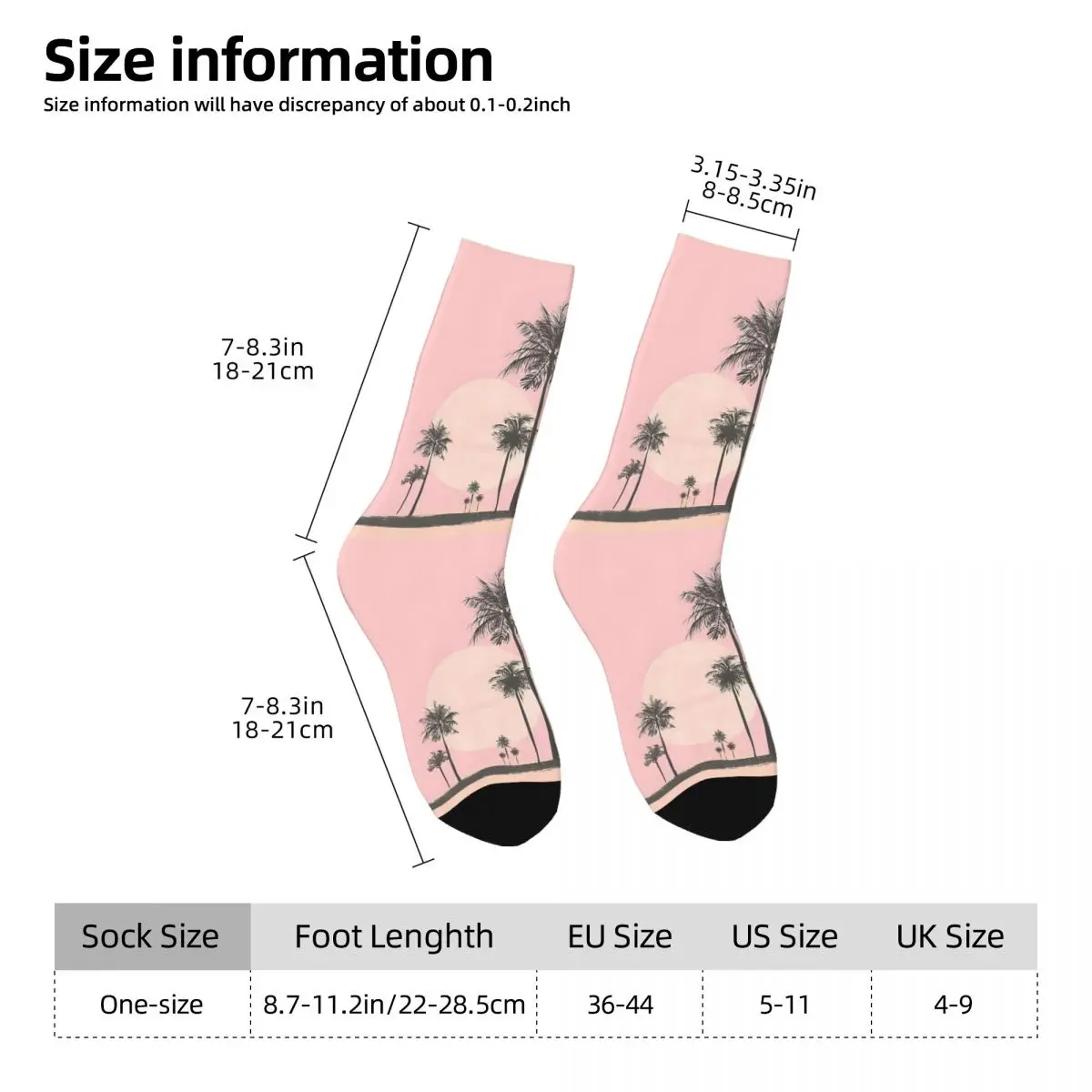 Paradise Beach Sunset Socks Travel 3D Print Boy Girls Mid-calf Sock