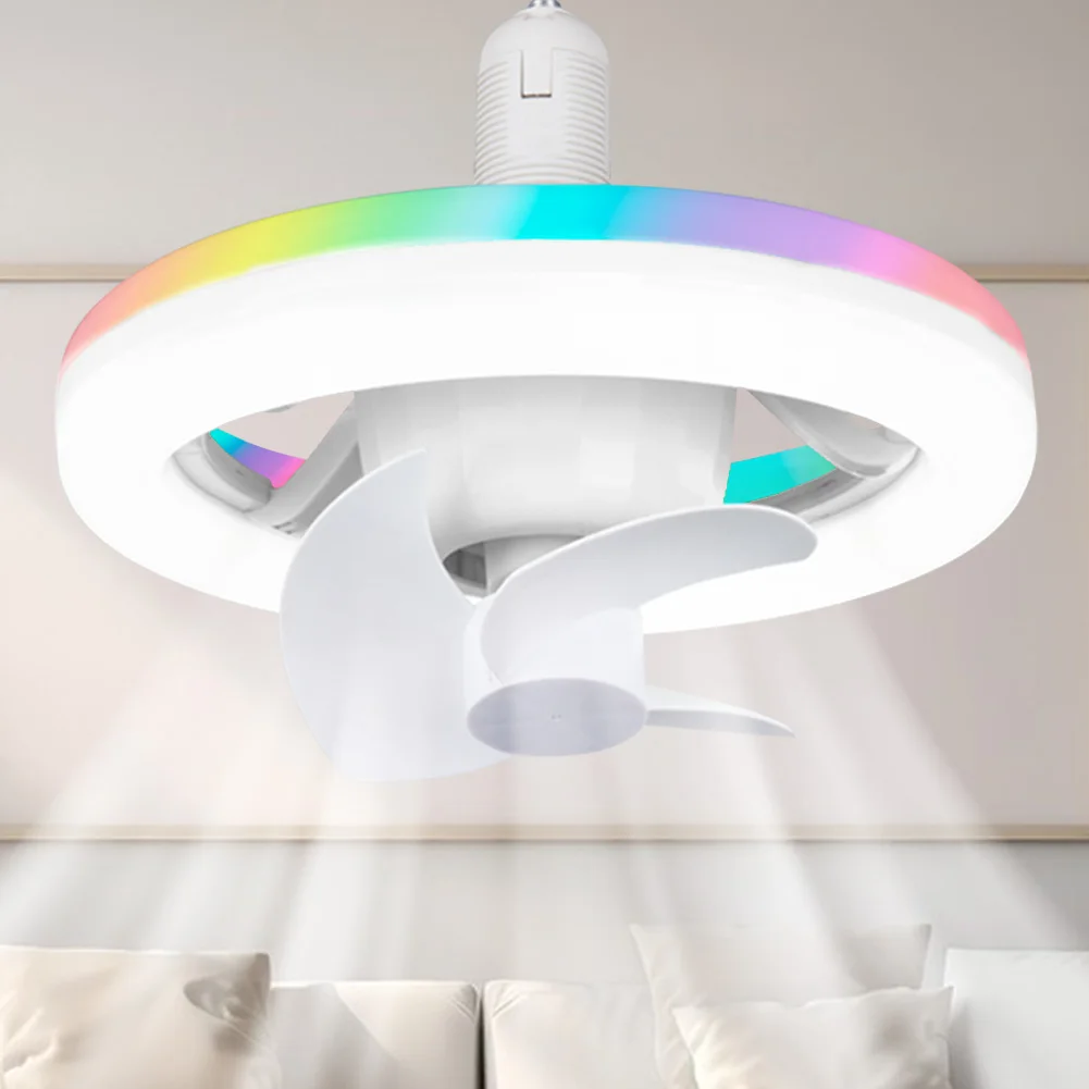 48W Ceiling Fan E27 With Led Light And Remote Control 360 ° Rotation Cooling Electric fan Lamp Chandelier For Room Home Decor