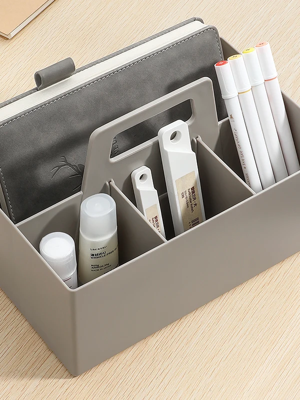 

Большой настольный органайзер Capaci, корзина для хранения офисных принадлежностей с ручкой для мелких предметов, японская пластиковая коробка Sle