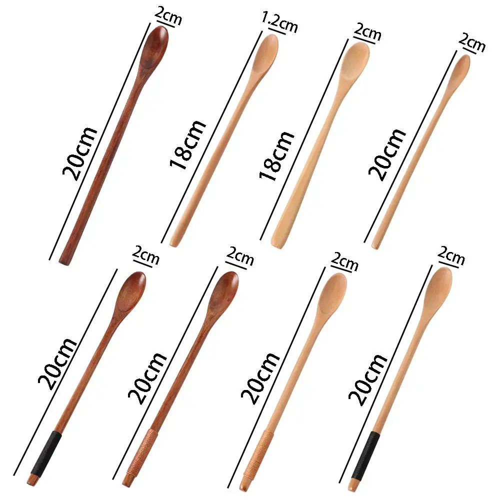 Paint Color Kitchen Accessories Stirring Long Handle Tableware Tea Scoops Honey Spoon Coffee Spoon
