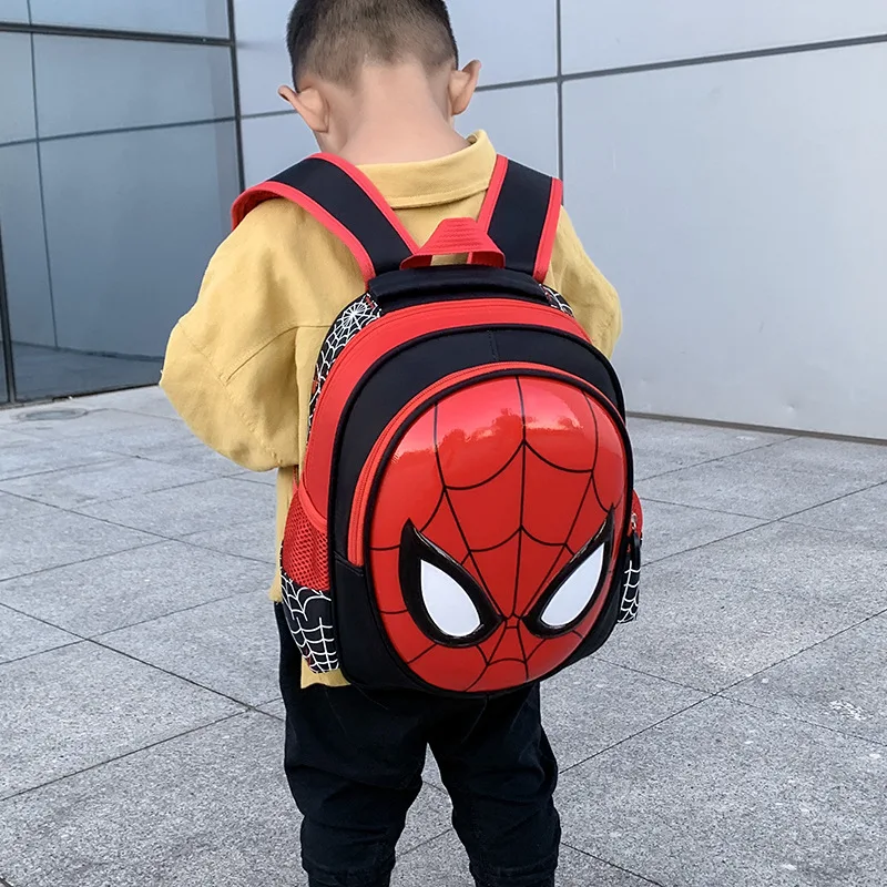 Marvel Boy Kindergarten Backpack Age 3-8 Years Spider Man Sudent Shoulder School Bag Large Capacity Light Kids Gifts Mochilas